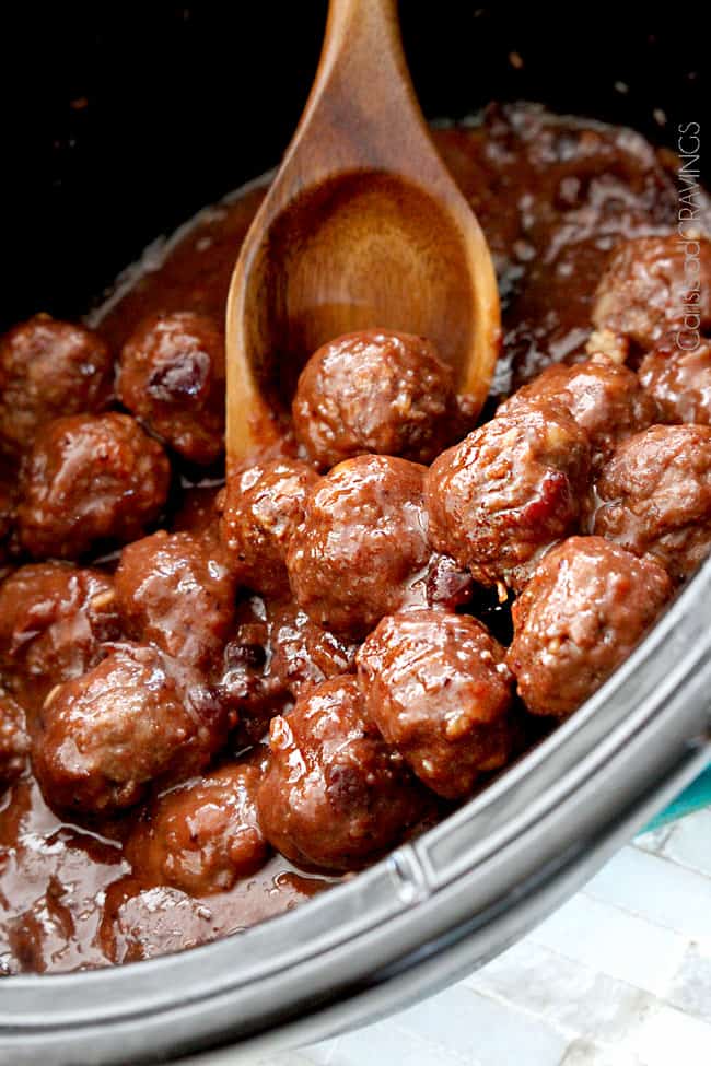 Sweet & Tangy Cranberry Meatballs for Holiday & Game Day Parties